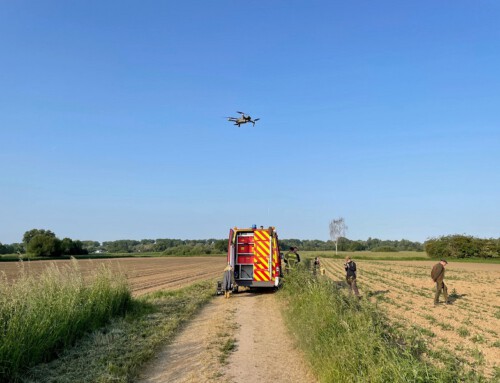 27. Mai 2023, Feuerwehr unterstützt mit Drohne bei Rehkitz suche